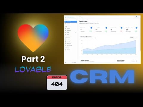 Lovable No-Code Building CRM Part 2: Unlock Business Growth Without Coding Skills!
